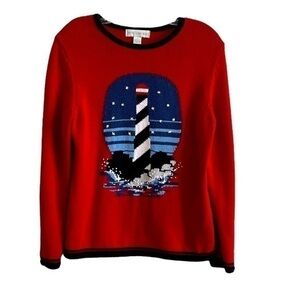 Vintage Petite Sophisticate Lighthouse Sweater